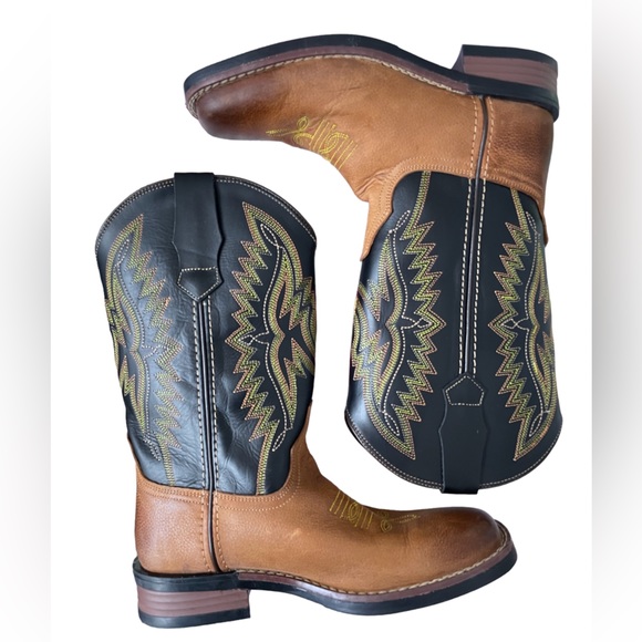 J. B. Dillon Cowboy Western Boots Women Kids EUC Size W8 Ch6 - Picture 3 of 9